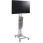 Silver Plasma TV Stand with 4 Clear Literature Pockets for Special Events Silver Plasma TV Stand with 4 Clear Literature Pockets for Retail Stores