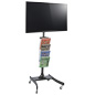 LCD TV Stand with 4 Acrylic Literature Pockets for Special Events LCD TV Stand with 4 Acrylic Literature Pockets for Periodicals
