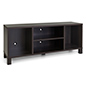 This 58" Wood Television Console Has A Distinguished Look 58-inch wood television console with melamine laminate finish