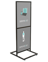 Black Double Tier 22" x 28" Poster Stand