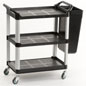 Utility Cart and Side Bin with Removable Refuse Receptacle utlity cart