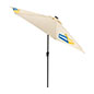 Customizable Neutral Outdoor Patio Umbrella is Ideal for Coffee Shops Taupe Outdoor Patio Umbrella with Customizable Graphics