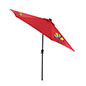 Custom Printed Patio Market Umbrella - Wonderful for Outdoor Cafes Red Patio Market Umbrella with Solar Powered LED Lights
