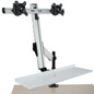 Oblique View of Dual Monitor Desktop Mount Adaptable Dual Monitor Desktop Mount