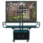Flat Screen Cart Ideal for Conferences Flat Screen Cart with Dual Handles
