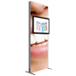 Backdrop TV Stand Featuring (1) Monitor Mount Backdrop TV Stand with Single Sided Graphics