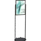 Black 18 x 24 Mobile Poster Stand, Oval Base Black 18 x 24 Mobile Poster Stand, Top Loading