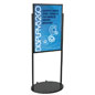 Black 24 x 36 Poster Stand with Wheels for Trade Show Black 24 x 36 Poster Stand with Wheels, Oval Base