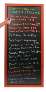 Chalk Boards have a Write On Surface of 18-3/4 Chalk Boards