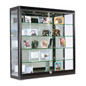 LED Wall Display Cabinet, Adjustable Shelves LED Wall Display Cabinet with 4 Shelves