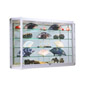 Wall Showcase Cabinet with LED Lights, Z-bar Mounting Wall Showcase Cabinet with LED Lights, Deep Shelves