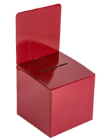 Red Cardboard Entry Box for Countertop