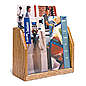 Four Pocket Literature Holder in Light Oak Finish literature holder