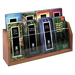 Literature Holder Medium Oak Finish w/8 Pockets literature holder