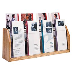 8 Pocket Literature Holder in Light Oak Finish literature holder