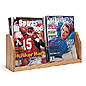 Wooden Magazine Holder 2 Pocket Light Oak Finish magazine holder