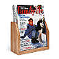 Wood Magazine Rack Single Pocket Light Oak Finish wood magazine rack