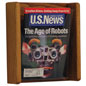 Single Pocket Magazine Rack Features Classic Wood Fabrication Single pocket magazine rack with high visibility design