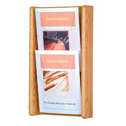 Wall Mount Magazine Rack Light Oak with Acrylic Front wall mount magazine rack