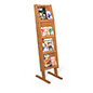 Magazine Holders - Medium Oak Four Open Shelves magazine holders