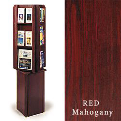 Wood Magazine Rack - Red Mahogany wood magazine rack
