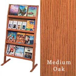 Four Shelf Magazine Holders (Medium Oak) magazine holders
