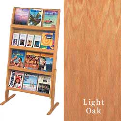 Four Shelf Magazine Holders (Light Oak) magazine holders