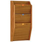 Medium Oak Wall File Holder - 3 Pockets Medium Oak Wall File Holder