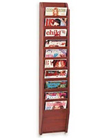 10 Pocket Magazine Wall Dispenses Literature in Waiting Rooms 10 pocket magazine wall with mounting hardware