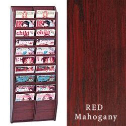Multi Tiered Magazine Rack for Wall Display Looks Great in Doctor's Offices Multi tiered magazine rack for wall display with open shelving for high visibility