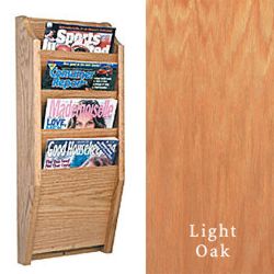 This 4-Pocket Portrait Orientation Magazine Holder Arrives Fully Assembled and Includes Wall Mount Hardware 4-pocket portrait orientation magazine holder for wall mount installation