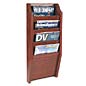This Wooden Vertical Magazine Rack Features Four Forward-Slanting Pockets Wooden vertical magazine rack with 4 pockets