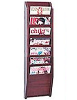 7 Slot Magazine Rack for Walls in Doctor's Offices and Waiting Rooms 7 slot magazine rack for wall with open pockets for catalogs
