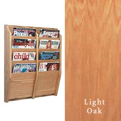 4 Tier Vertical Magazine Holder for Promotional Catalogs 4 tier vertical magazine holder with 8 open pockets