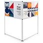 Use This Multi-Direction Corner Signage for Wayfinding Signage at Limited Time Events Multi Direction corner signage features two separate custom printing areas