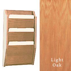 3 Pocket File Holders Light Oak Wood file holders