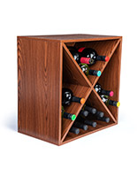Wine Rack Storage Cube with X Insert - Perfect for Liquor Stores MDF wine rack storage cube with X insert