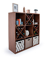Wooden Floor Cube Store Shelves - Perfect for Home or Retail Brown wooden floor cube store shelves