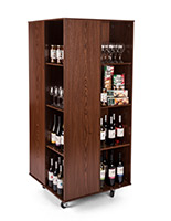 Rotating Floor Cube Store Display - Great Merchandising Opportunity Rotating floor cube store display, MDF material and 20 shelves