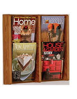 Adjustable Brochure and Magazine Wall Rack Displays Literature in 4 Pockets Adjustable brochure and magazine wall rack with acrylic front panels
