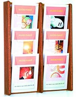 Adjustable Magazine Rack Wall Mount Features Periodicals and Promotional Literature Adjustable magazine rack wall mount with 6 pocket design