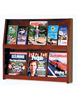 Shelf Magazine Holder for Wall Features Entertaining Periodicals and Promotional Materials Shelf magazine holder for wall in doctor's offices and building lobbies