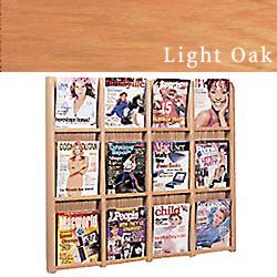 Wall Magazine Adjustable Hanging Display with Solid Wood Fabrication Wall magazine adjustable hanging display with acrylic pocket dividers