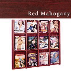 12 Pocket Magazine Wall Is Made of Solid Wood 12 pocket magazine wall with acrylic front panels