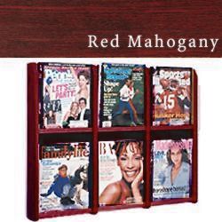 This Wood Wall Magazine Rack Features Clear Acrylic Fronts for Easy Visibility Wood wall magazine rack with acrylic literature stops