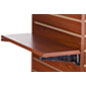 22.25" Cherry Slatwall Shelf with Chrome Brackets Included Mounted 22.25" Cherry Slatwall Shelf
