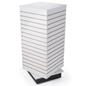 Slatwall Cube Used in Retail Stores White Slatwall Cube