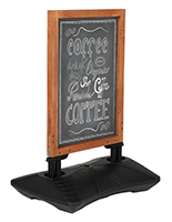 Magnetic chalkboard sign with double sided design