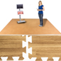 Light Oak Wood Grain Floor Mats, 10' x 10' Area Light Oak Wood Grain Floor Mats, 10' x 10' Area