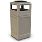 beige ash/tray receptacle with lid beige ash/tray receptacle